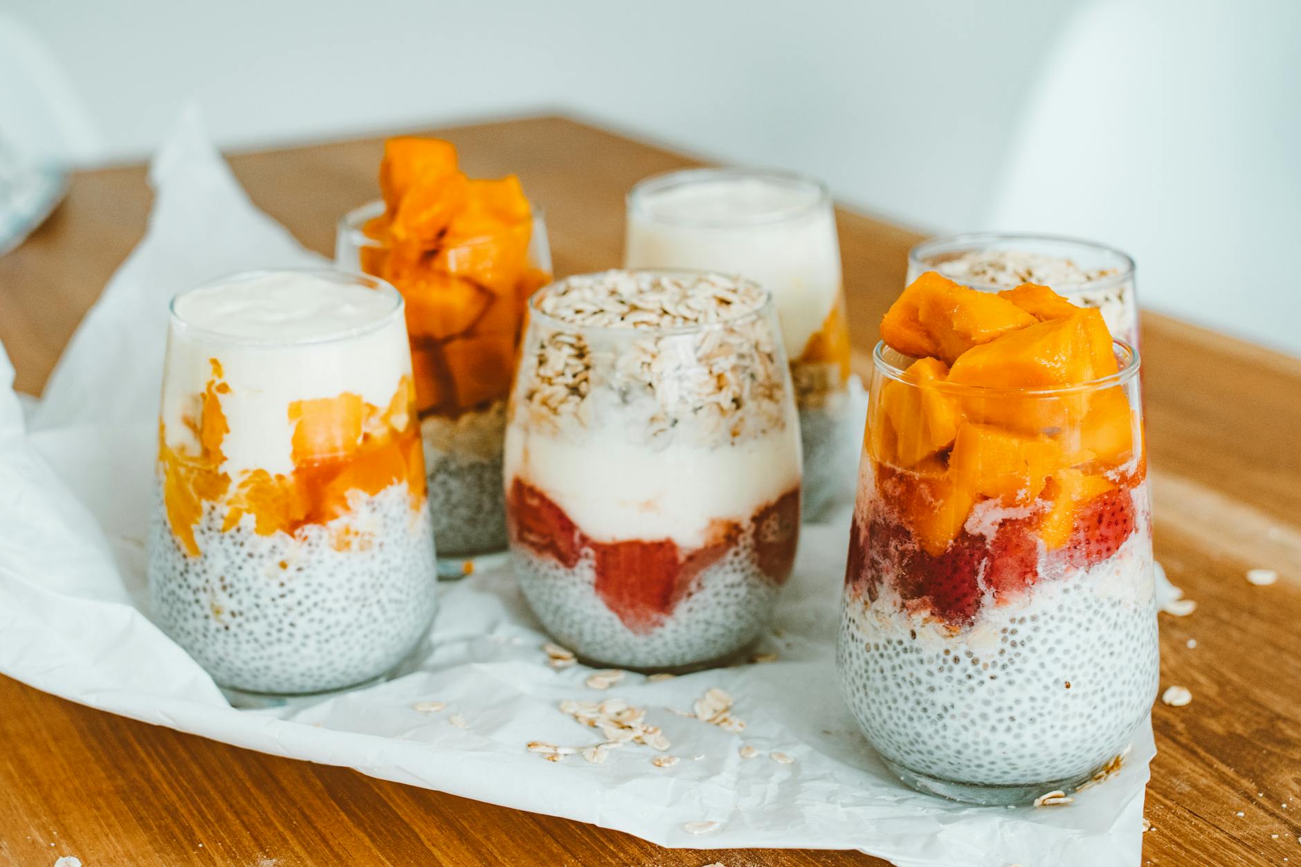 Warm Pear & Chia Yogurt Digestive Cups