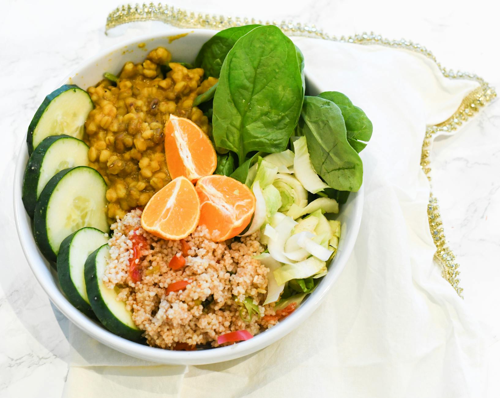 Soft Miso Beef & Spinach Couscous Bowl